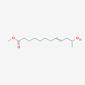 molecular formula C13H24O3 B14475321 8-Dodecenoic acid, 11-hydroxy-, methyl ester, (E)- CAS No. 68779-88-4