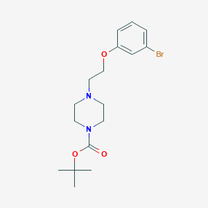 molecular formula C17H25BrN2O3 B1447535 叔丁基4-(2-(3-溴苯氧基)乙基)哌嗪-1-羧酸盐 CAS No. 1227954-64-4
