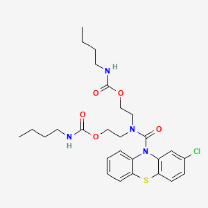 Carbamic acid, butyl-, (((2-chloro-10H-phenothiazin-10-yl)carbonyl)imino)di-2,1-ethanediyl ester