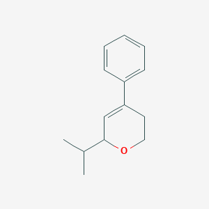 molecular formula C14H18O B14475419 4-Phenyl-6-(propan-2-yl)-3,6-dihydro-2H-pyran CAS No. 65646-58-4