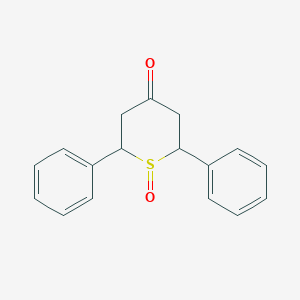 4H-Thiopyran-4-one, tetrahydro-2,6-diphenyl-, 1-oxide