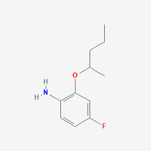 B1447545 4-Fluoro-2-(pentan-2-yloxy)aniline CAS No. 1373233-19-2