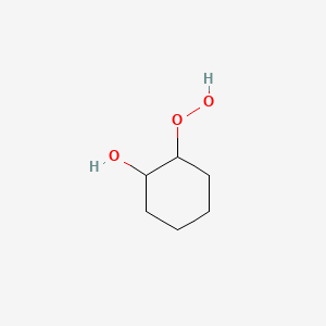 molecular formula C6H12O3 B14475455 2-Hydroperoxycyclohexan-1-ol CAS No. 67680-02-8