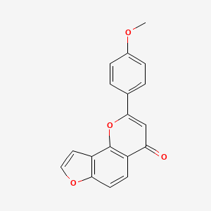 molecular formula C18H12O4 B14475482 2-(4-Methoxyphenyl)-4H-furo[2,3-h]-1-benzopyran-4-one CAS No. 70894-15-4