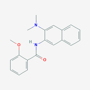 molecular formula C20H20N2O2 B14475485 N-[3-(Dimethylamino)naphthalen-2-yl]-2-methoxybenzamide CAS No. 67332-59-6