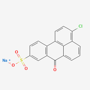 molecular formula C17H8ClNaO4S B14475502 7H-Benz(de)anthracene-9-sulfonic acid, 3-chloro-7-oxo-, sodium salt CAS No. 69658-11-3