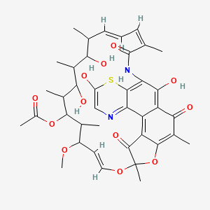 molecular formula C39H46N2O12S B14475519 Rifamycin verde CAS No. 72428-95-6