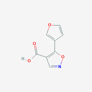 molecular formula C8H5NO4 B1447552 5-(呋喃-3-基)-1,2-噁唑-4-羧酸 CAS No. 1540898-58-5