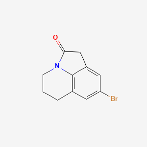 molecular formula C11H10BrNO B1447553 6-溴-1-氮杂三环[6.3.1.0,4,12]十二-4(12),5,7-三烯-2-酮 CAS No. 57368-92-0