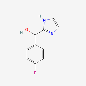 molecular formula C10H9FN2O B1447555 (4-氟苯基)(1H-咪唑-2-基)甲醇 CAS No. 1461705-00-9