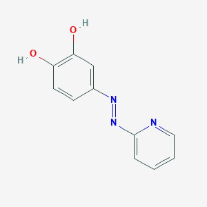 molecular formula C11H9N3O2 B14475569 4-[2-(Pyridin-2-yl)hydrazinyl]cyclohexa-3,5-diene-1,2-dione CAS No. 66679-00-3