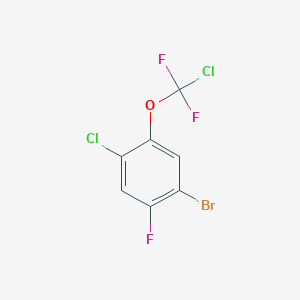 molecular formula C7H2BrCl2F3O B1447557 1-溴-4-氯-5-[氯(二氟)-甲氧基]-2-氟-苯 CAS No. 1417566-97-2