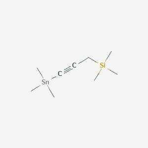 molecular formula C9H20SiSn B14475589 Trimethyl[3-(trimethylstannyl)prop-2-yn-1-yl]silane CAS No. 69165-95-3