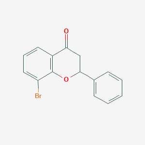 molecular formula C15H11BrO2 B14475597 4H-1-Benzopyran-4-one, 8-bromo-2,3-dihydro-2-phenyl- CAS No. 68560-82-7