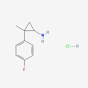 B1447562 2-(4-Fluorophenyl)-2-methylcyclopropan-1-amine hydrochloride CAS No. 1803605-97-1