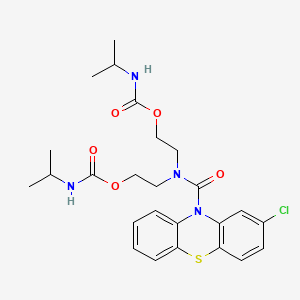 Carbamic acid, (1-methylethyl)-, (((2-chloro-10H-phenothiazin-10-yl)carbonyl)imino)di-2,1-ethanediyl ester