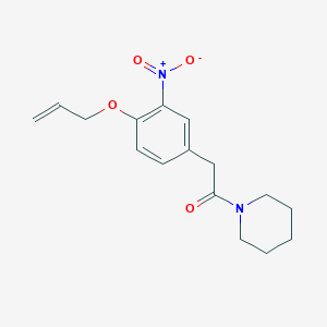 2-{3-Nitro-4-[(prop-2-en-1-yl)oxy]phenyl}-1-(piperidin-1-yl)ethan-1-one