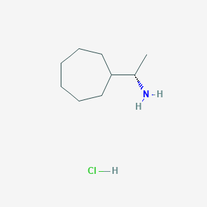 molecular formula C9H20ClN B1447564 (1S)-1-环庚基乙-1-胺盐酸盐 CAS No. 177859-53-9