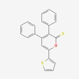 molecular formula C21H14OS2 B14475646 3,4-Diphenyl-6-(thiophen-2-yl)-2H-pyran-2-thione CAS No. 65439-07-8