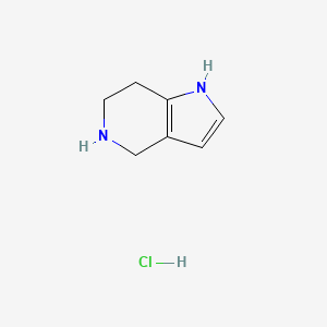 molecular formula C7H11ClN2 B1447565 4,5,6,7-四氢-1H-吡咯并[3,2-c]吡啶盐酸盐 CAS No. 1555967-60-6