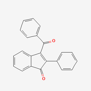 molecular formula C22H14O2 B14475658 1H-Inden-1-one, 3-benzoyl-2-phenyl- CAS No. 72686-15-8