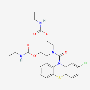 Carbamic acid, ethyl-, (((2-chloro-10H-phenothiazin-10-yl)carbonyl)imino)di-2,1-ethanediyl ester