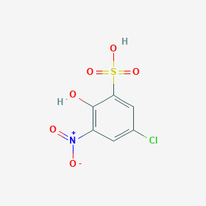molecular formula C6H4ClNO6S B144757 5-Chloro-2-hydroxy-3-nitrobenzenesulfonic acid CAS No. 132983-46-1