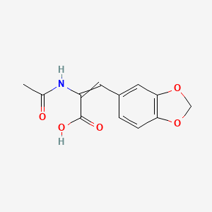 2-Acetamido-3-(2H-1,3-benzodioxol-5-yl)prop-2-enoic acid