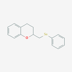 molecular formula C16H16OSe B14475708 2-[(Phenylselanyl)methyl]-3,4-dihydro-2H-1-benzopyran CAS No. 66558-12-1