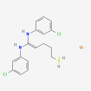 [5,5-Bis(3-chloroanilino)pent-4-en-1-yl]sulfanium bromide