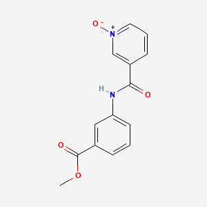 Benzoic acid, 3-((3-pyridinylcarbonyl)amino)-, methyl ester, N-oxide