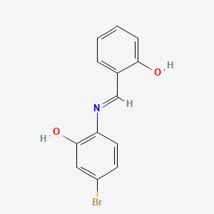 B14475767 6-[(4-Bromo-2-hydroxyanilino)methylidene]cyclohexa-2,4-dien-1-one CAS No. 68696-02-6