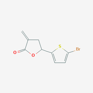 molecular formula C9H7BrO2S B14475792 5-(5-Bromothiophen-2-yl)-3-methylideneoxolan-2-one CAS No. 71741-43-0