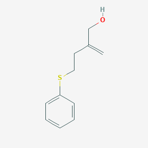 molecular formula C11H14OS B14475820 1-Butanol, 2-methylene-4-(phenylthio)- CAS No. 72445-15-9