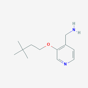 molecular formula C12H20N2O B1447583 [3-(3,3-二甲基丁氧基)吡啶-4-基]甲胺 CAS No. 1515070-45-7