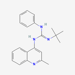 molecular formula C21H24N4 B14475860 1-tert-Butyl-2-(2-methyl-4-quinolyl)-3-phenylguanidine CAS No. 72042-06-9