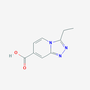 molecular formula C9H9N3O2 B1447589 3-Ethyl-[1,2,4]triazolo[4,3-a]pyridine-7-carboxylic acid CAS No. 1538834-28-4