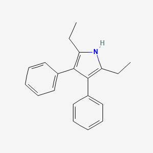 molecular formula C20H21N B14475897 2,5-Diethyl-3,4-diphenyl-1H-pyrrole CAS No. 68579-41-9