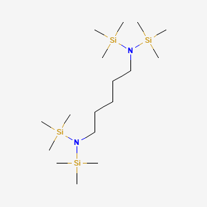 molecular formula C17H46N2Si4 B14475903 1,5-Pentanediamine, N,N,N',N'-tetrakis(trimethylsilyl)- CAS No. 65898-76-2