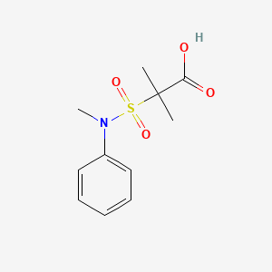 molecular formula C11H15NO4S B14475933 2-Methyl-2-[methyl(phenyl)sulfamoyl]propanoic acid CAS No. 72519-81-4