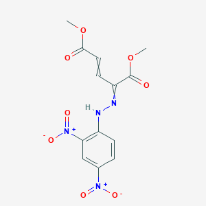 molecular formula C13H12N4O8 B14475957 Dimethyl 4-[2-(2,4-dinitrophenyl)hydrazinylidene]pent-2-enedioate CAS No. 65880-16-2