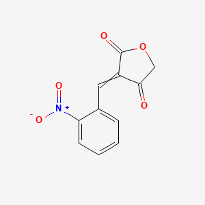 molecular formula C11H7NO5 B14475960 3-[(2-Nitrophenyl)methylidene]oxolane-2,4-dione CAS No. 65276-60-0