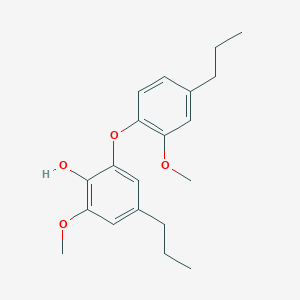 molecular formula C20H26O4 B14475974 2-Methoxy-6-(2-methoxy-4-propylphenoxy)-4-propylphenol CAS No. 66266-32-8