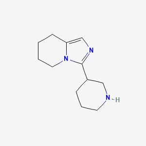 molecular formula C12H19N3 B1447598 3-{5H,6H,7H,8H-imidazo[1,5-a]pyridin-3-yl}piperidine CAS No. 1540988-34-8