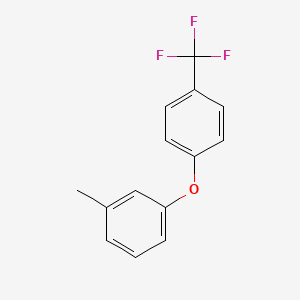 molecular formula C14H11F3O B14476019 1-Methyl-3-(4-(trifluoromethyl)phenoxy)benzene CAS No. 71558-32-2