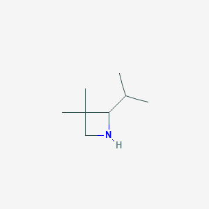 molecular formula C8H17N B1447604 3,3-二甲基-2-(丙-2-基)氮杂环丁烷 CAS No. 1779913-80-2