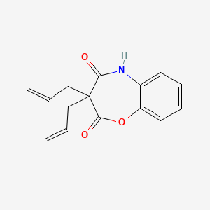 molecular formula C15H15NO3 B14476071 1,5-Benzoxazepine-2,4(3H,5H)-dione, 3,3-di(2-propenyl)- CAS No. 67170-43-8