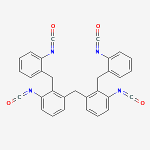 molecular formula C31H20N4O4 B14476094 1,1'-{Methylenebis[(6-isocyanato-2,1-phenylene)methylene]}bis(2-isocyanatobenzene) CAS No. 68368-59-2