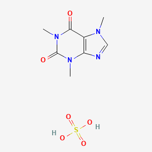 molecular formula C8H12N4O6S B14476103 Sulfuric acid;1,3,7-trimethylpurine-2,6-dione CAS No. 65116-85-0