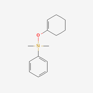 molecular formula C14H20OSi B14476120 Silane, (1-cyclohexen-1-yloxy)dimethylphenyl- CAS No. 65335-74-2